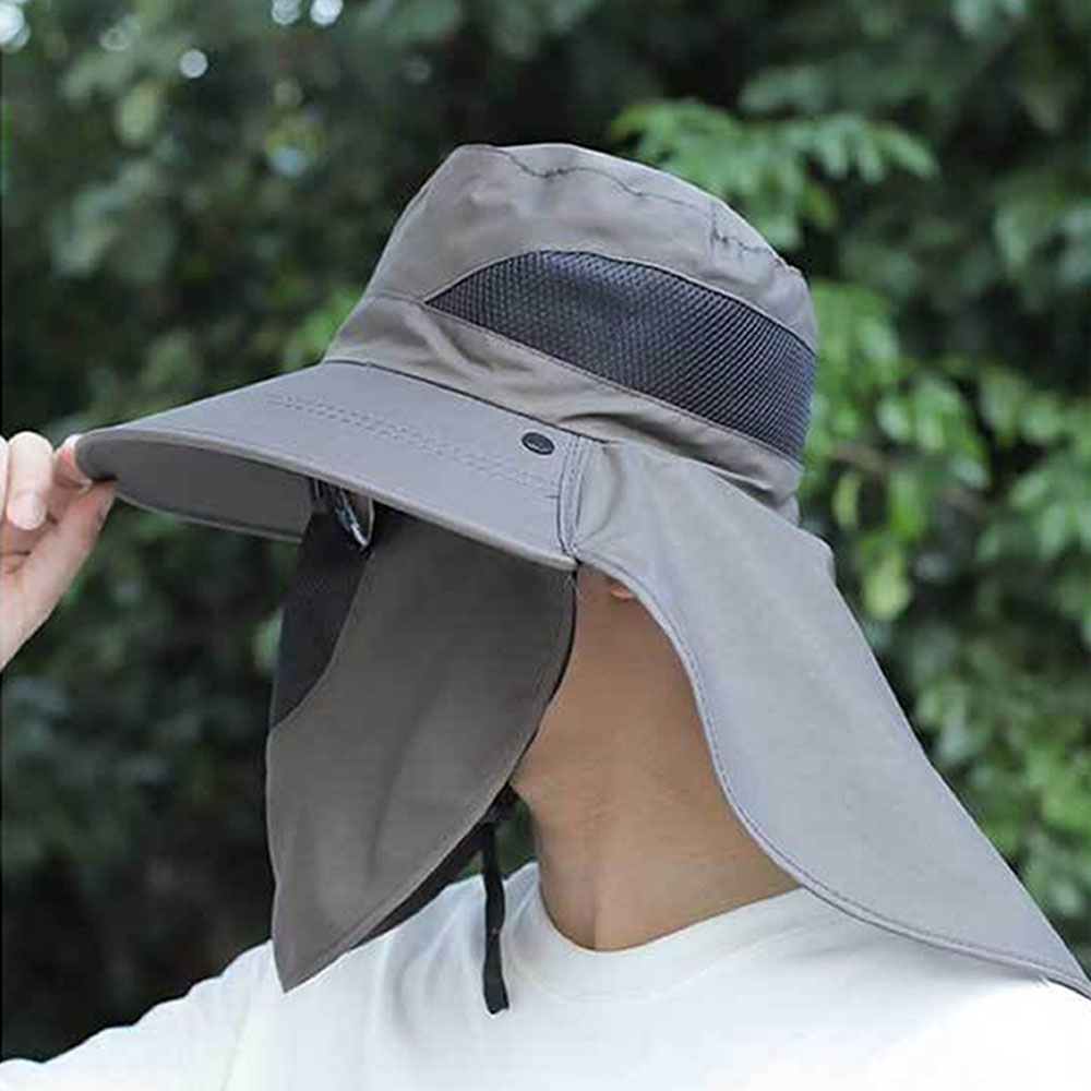 [국내발송] 여름 자외선차단 모자 분리형 마스크 다용도야외활동