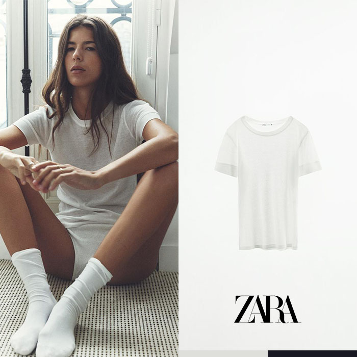 ZARA 자라 숏 슬리브 티셔츠 2 COLOR