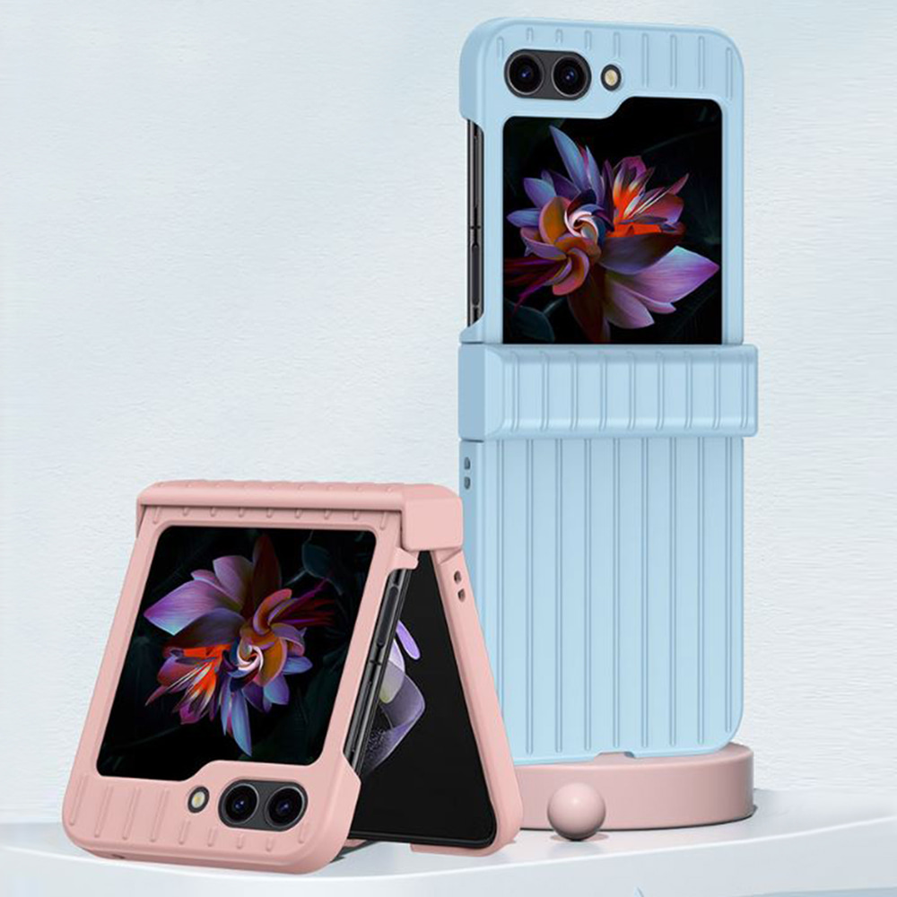 [기본상품] 갤럭시 Z플립5 힌지 보호 캐리어 디자인 하드 범퍼 휴대폰 케이스(상품코드 : P0000EBC)